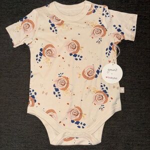 Goumi Organic Cotton Baby Bodysuit with Floral Print NWT 6-12 months